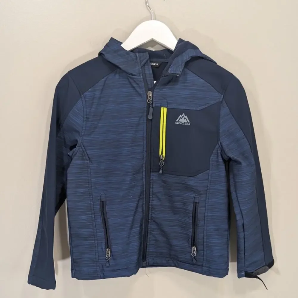 Snozu Jacket SoftShell Full Zip Warm Layer Travel Camping Hiking - Size M 10/12